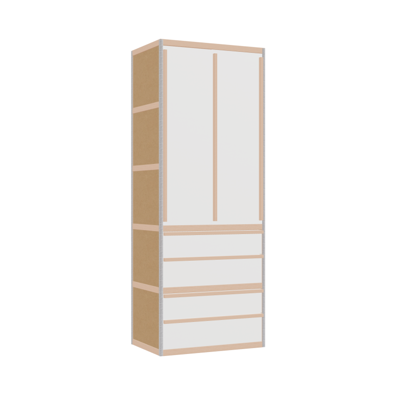 Wardrobe (209x80x52 cm)