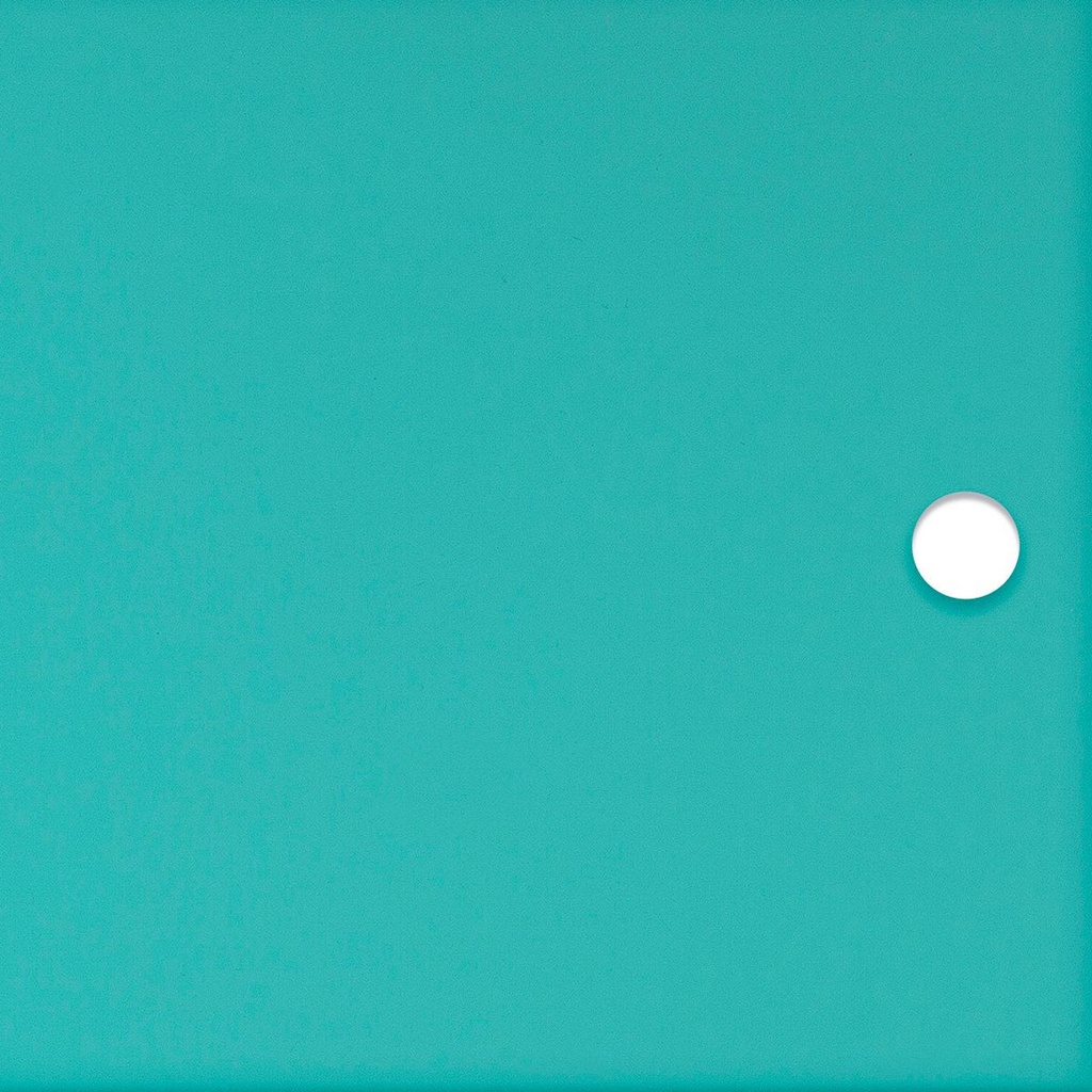 Turquoise translucent acrylic door