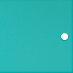 Turquoise translucent acrylic door