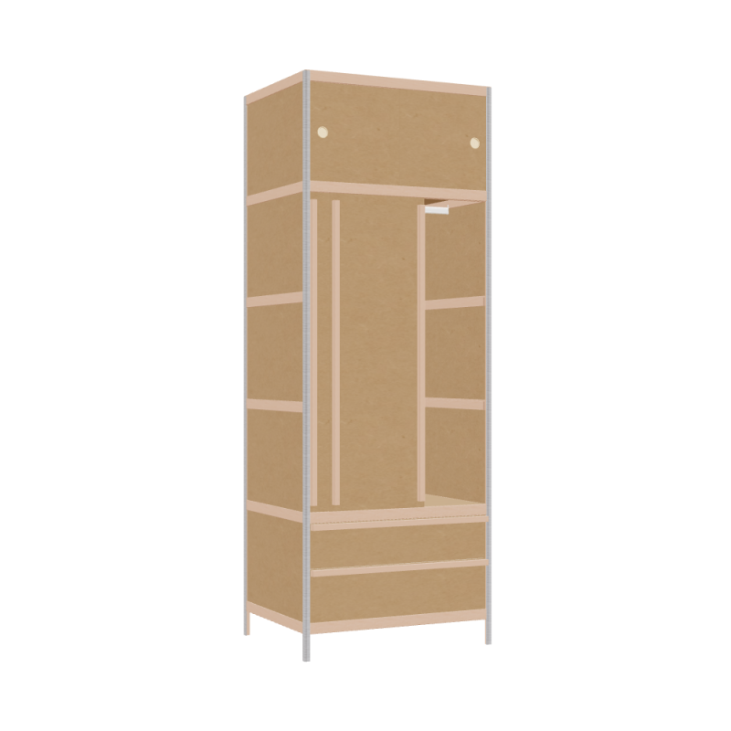 Kleerkast (219x80x62 cm)