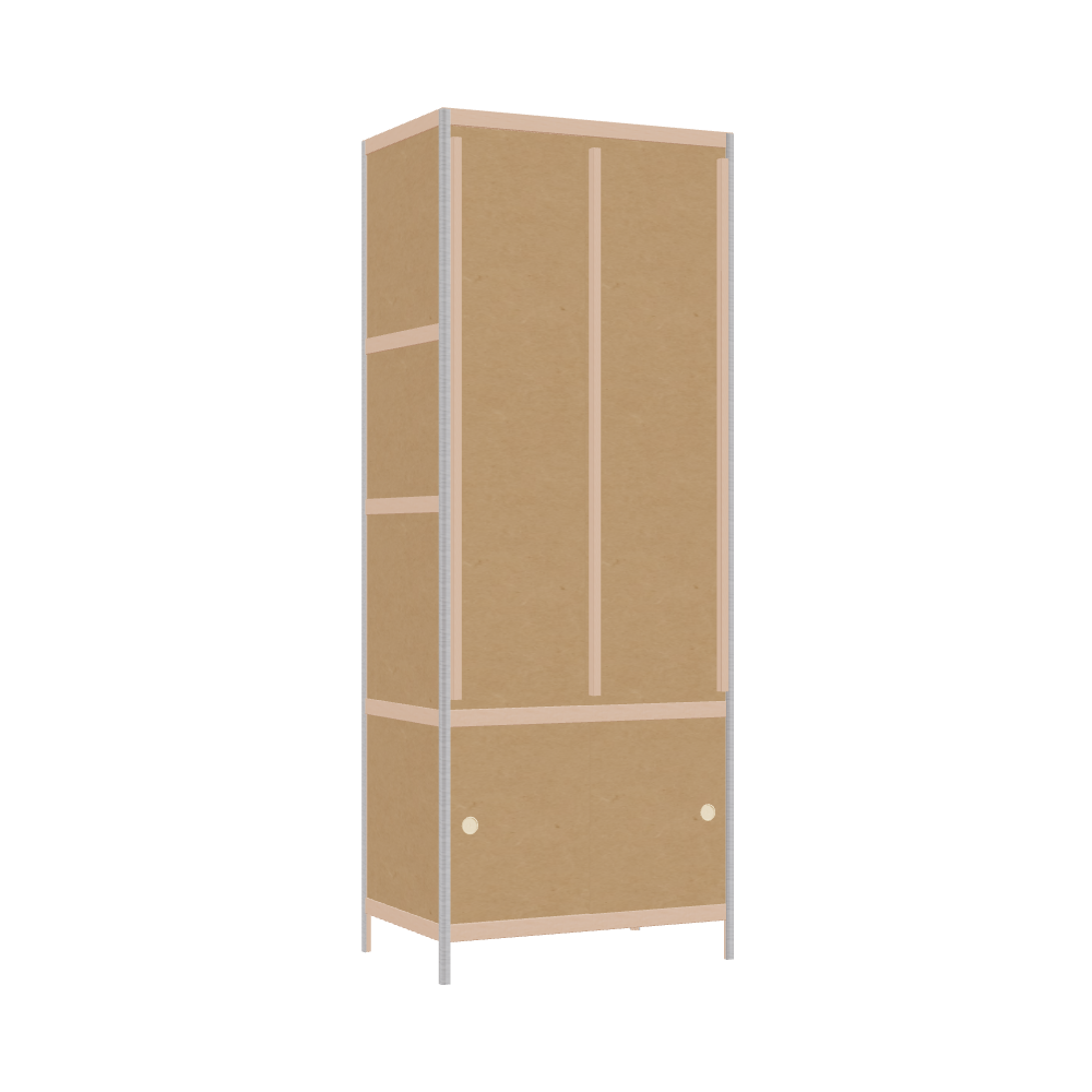 Kleerkast (208x80x52 cm)