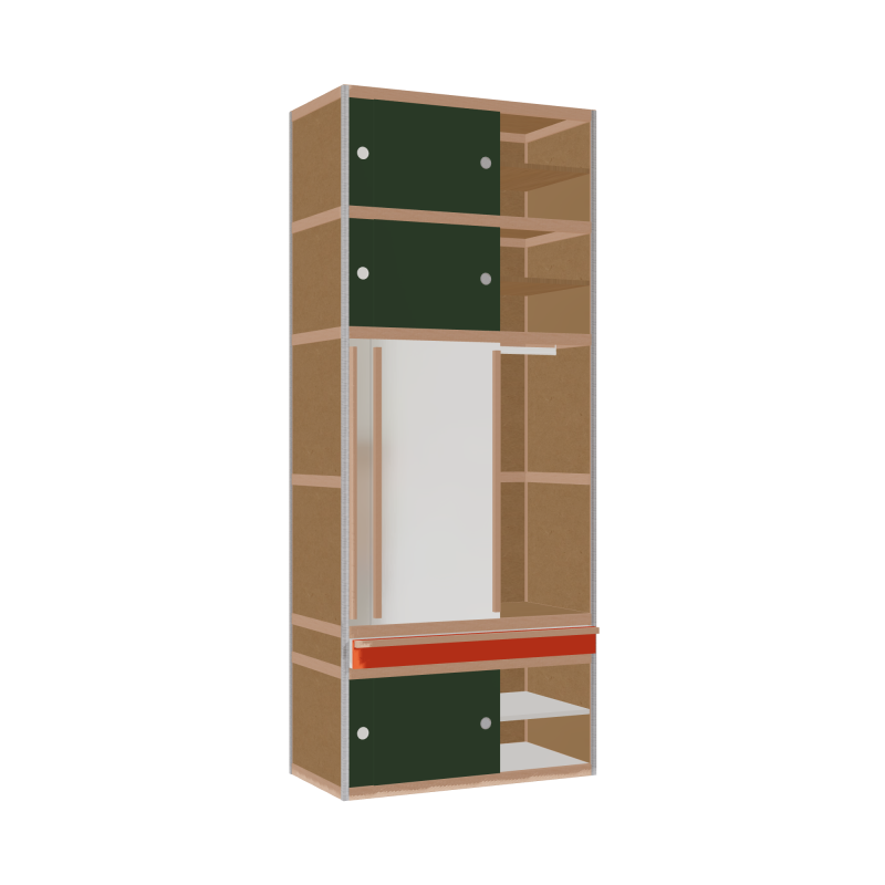 Kleerkast (243x100x52 cm)