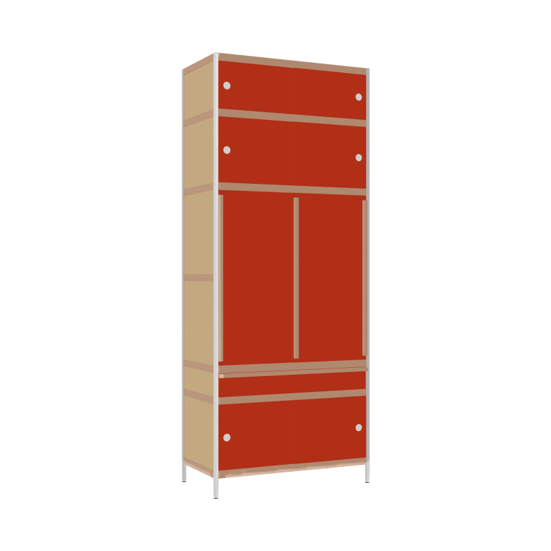 Wardrobe (247.5x100x52 cm)