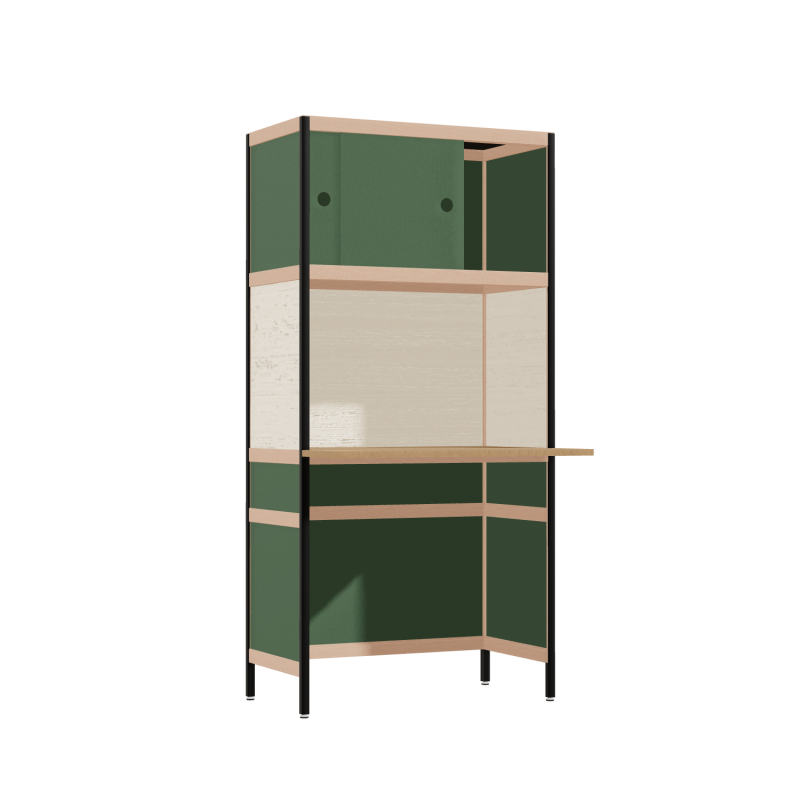 Bureau débordant (165.5x80x63.6 cm)