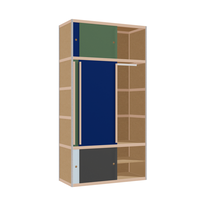 Kleerkast (229x120x52 cm)
