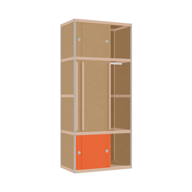 Wardrobe (208x90x52 cm)