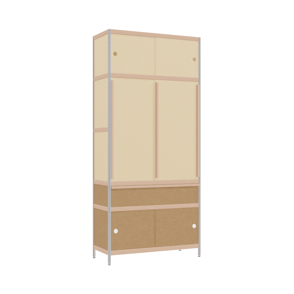 Kleerkast (221x100x42 cm)