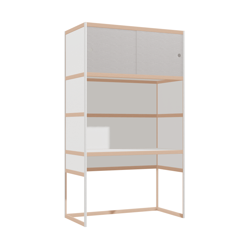 Geïntegreerd bureau (209x120x62 cm)