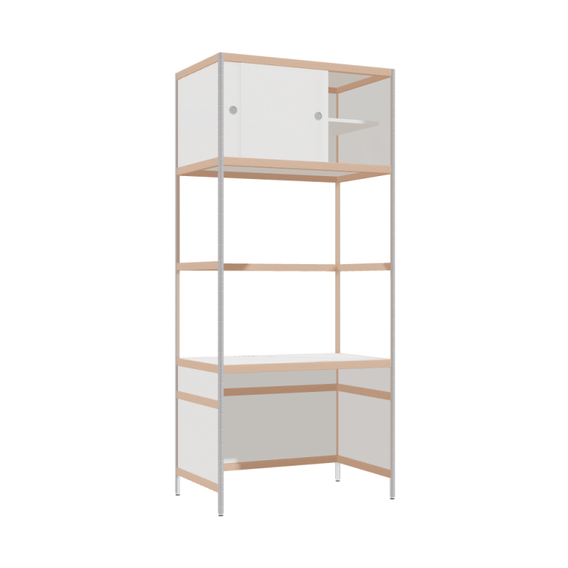 Bureau intégré (226.5x100x62 cm)