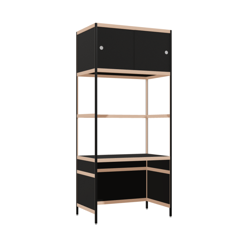 Bureau intégré (226.5x100x62 cm)