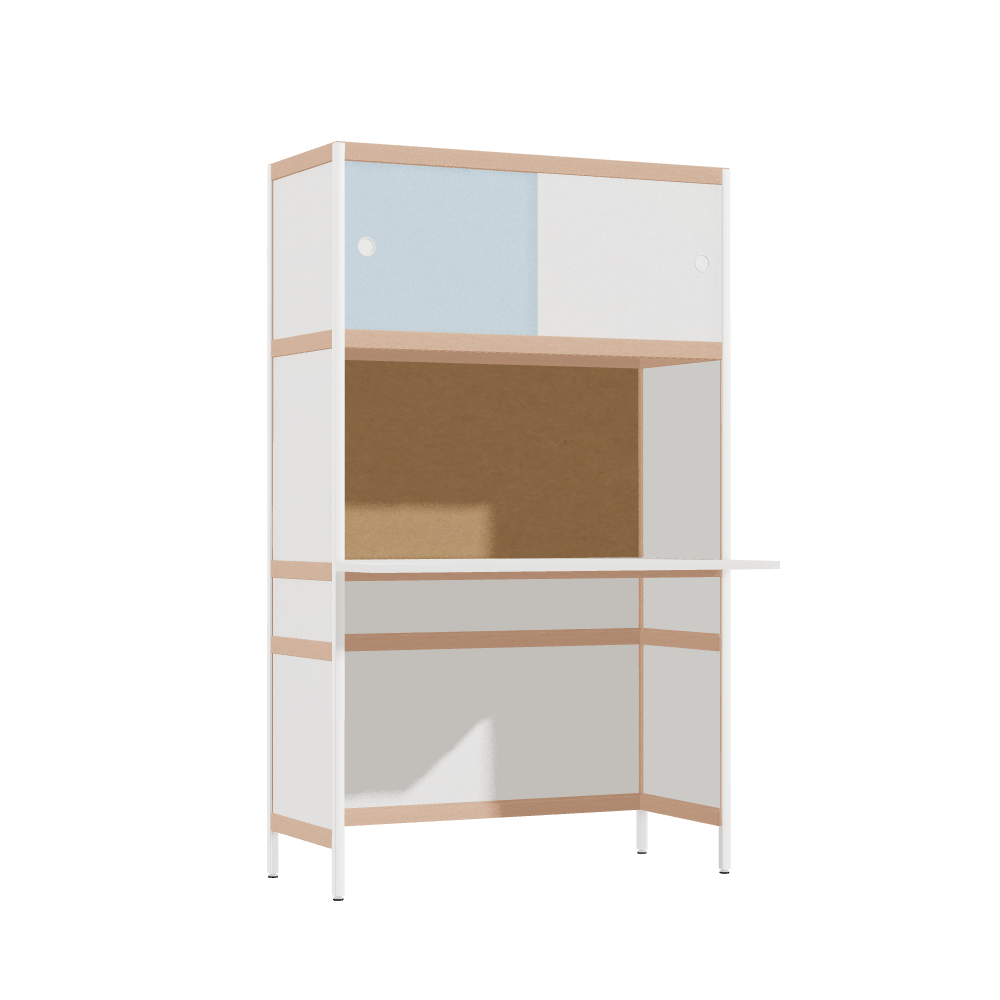 Bureau débordant (165.5x100x63.6 cm)