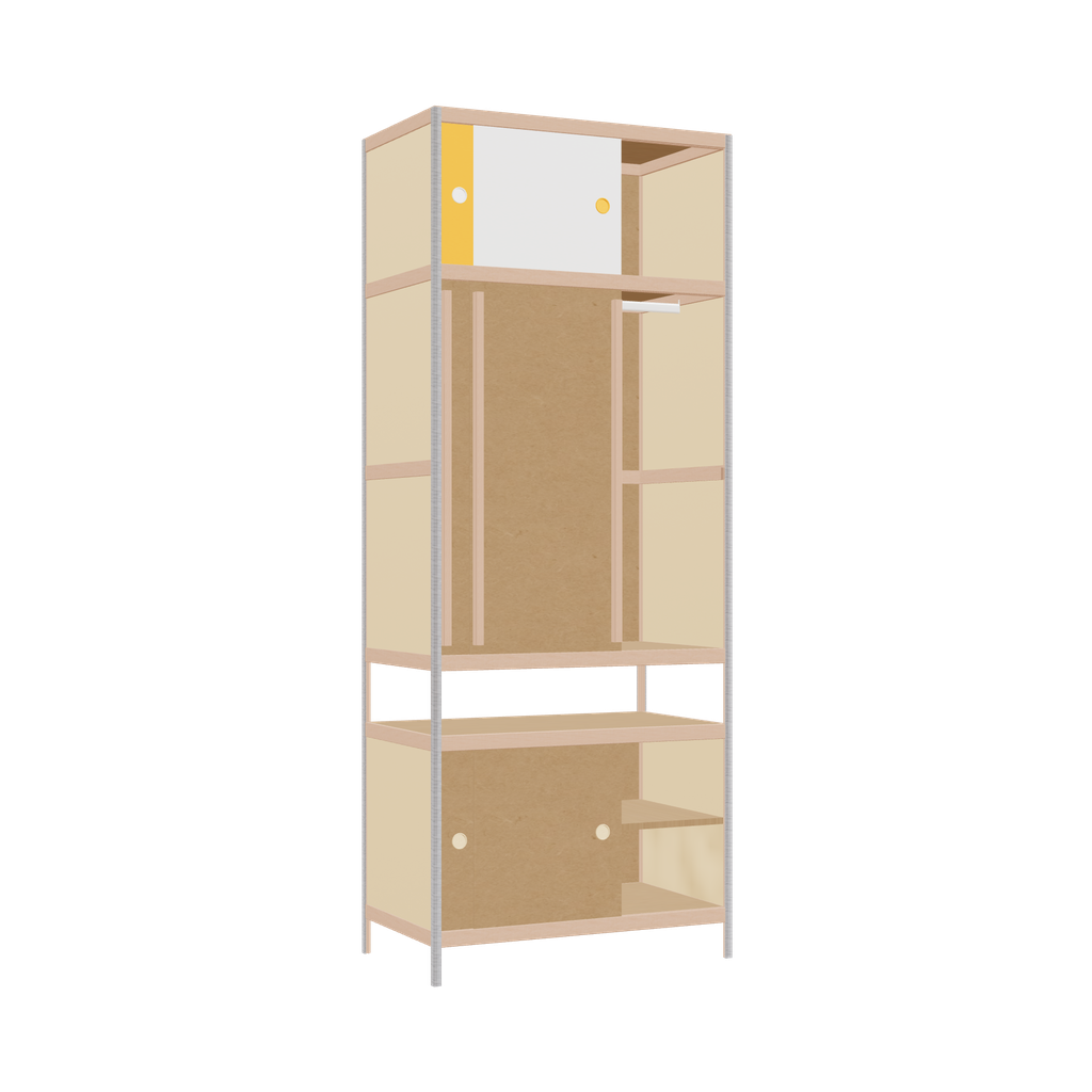 Kleerkast (229x90x52 cm)