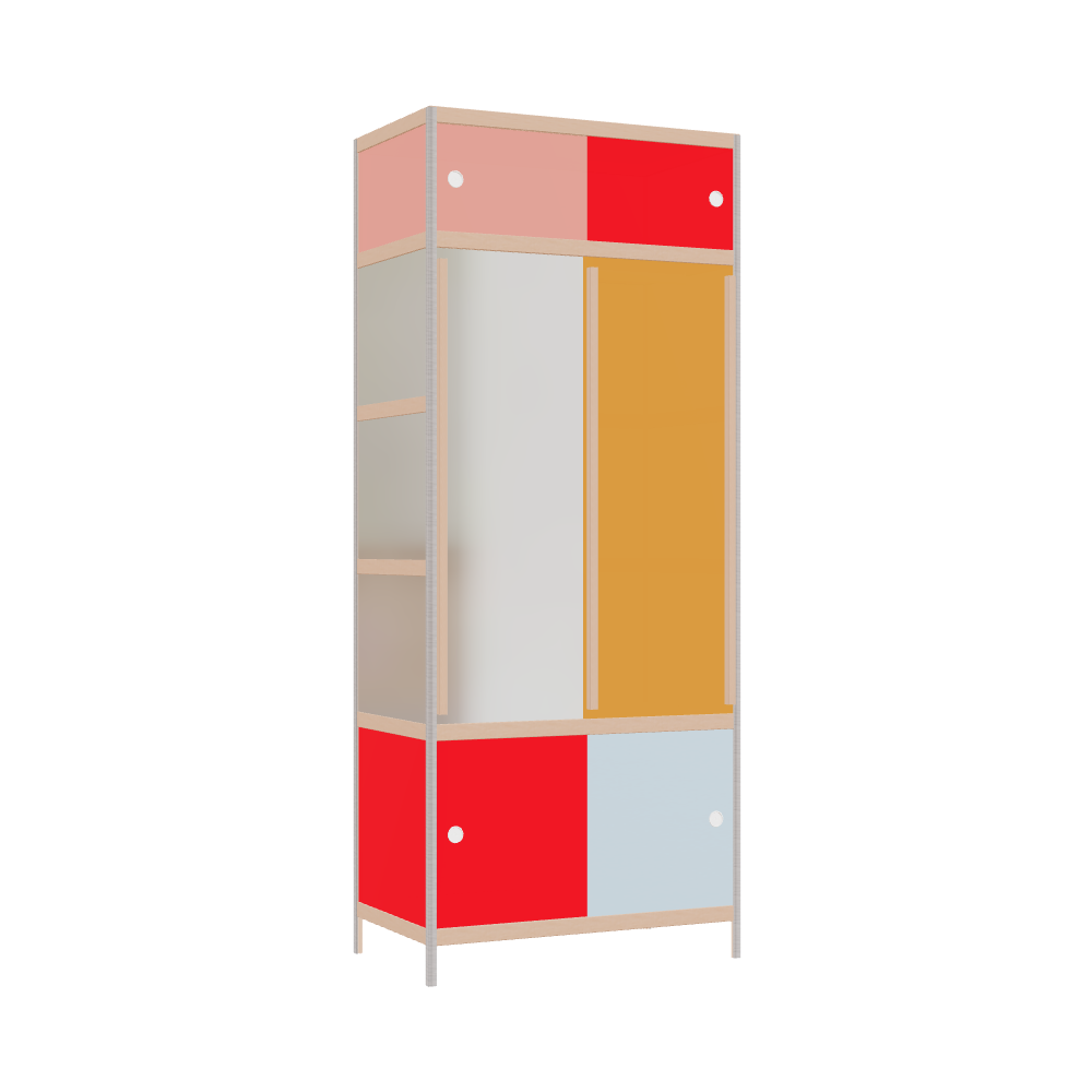 Kleerkast (219x90x52 cm)