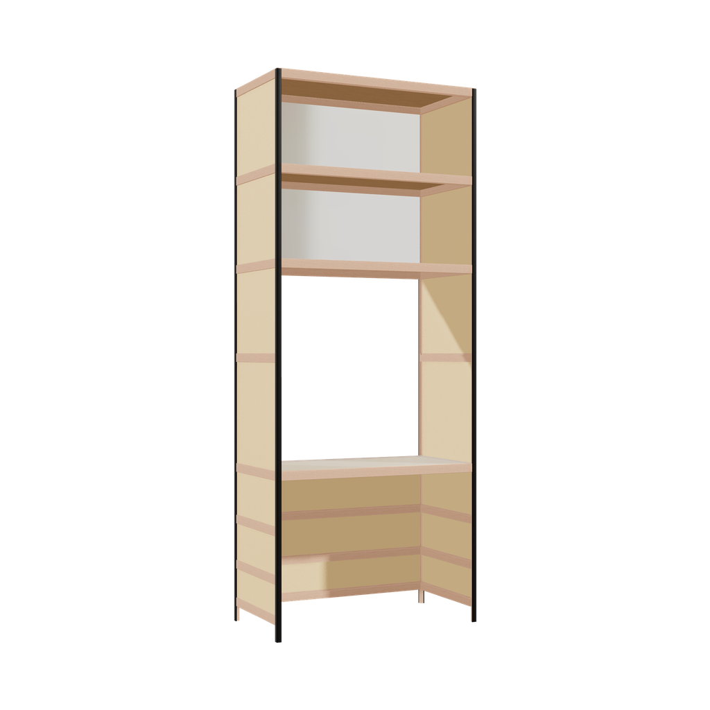 Bureau intégré (247.5x100x52 cm)