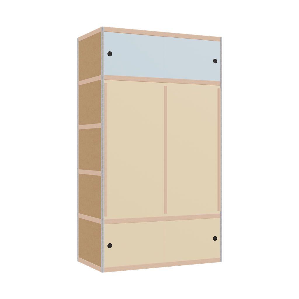 Kleerkast (209x120x62 cm)