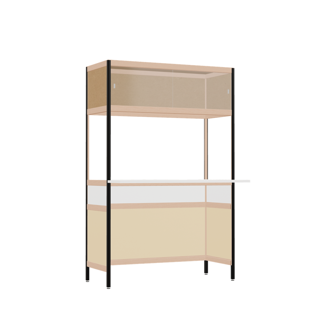 Bureau débordant (155.5x100x63.6 cm)