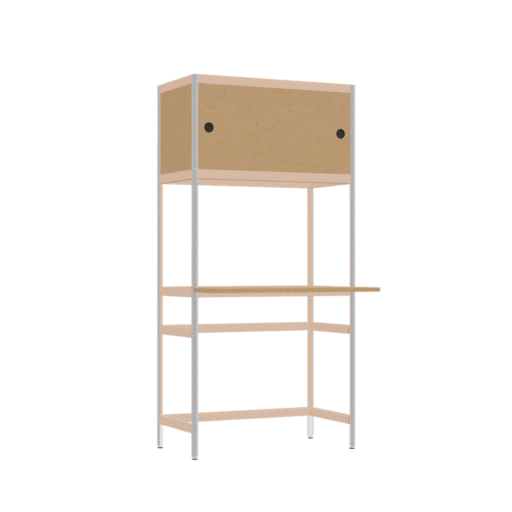 Bureau débordant (165.5x80x63.6 cm)