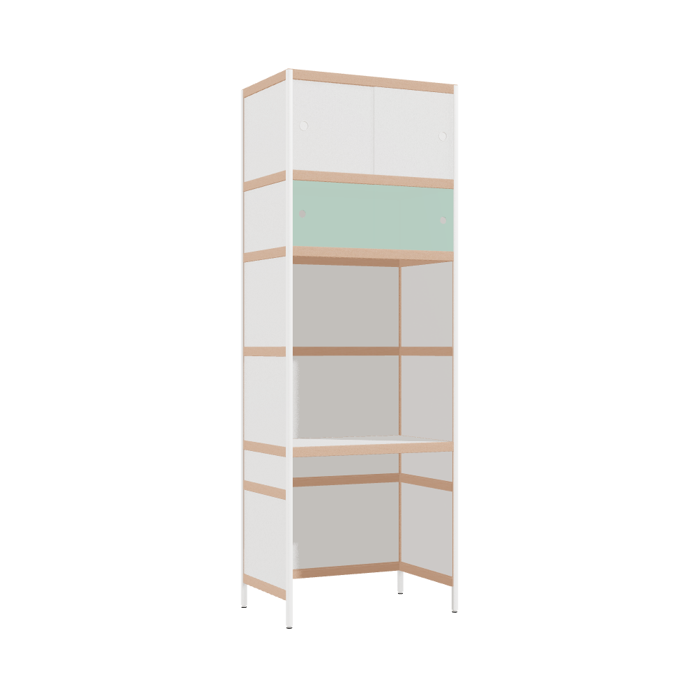 Bureau intégré (227.5x80x52 cm)