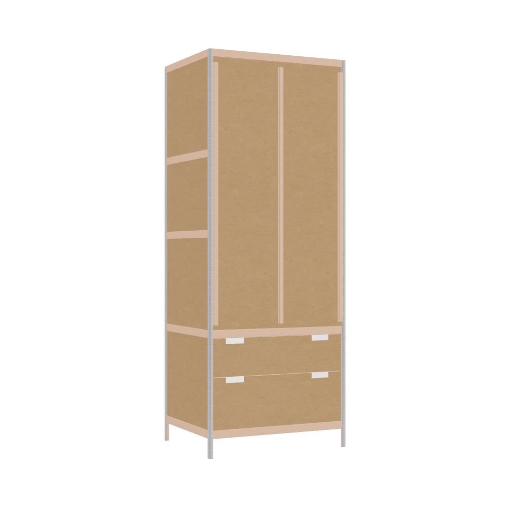 Penderie (208x80x62 cm)