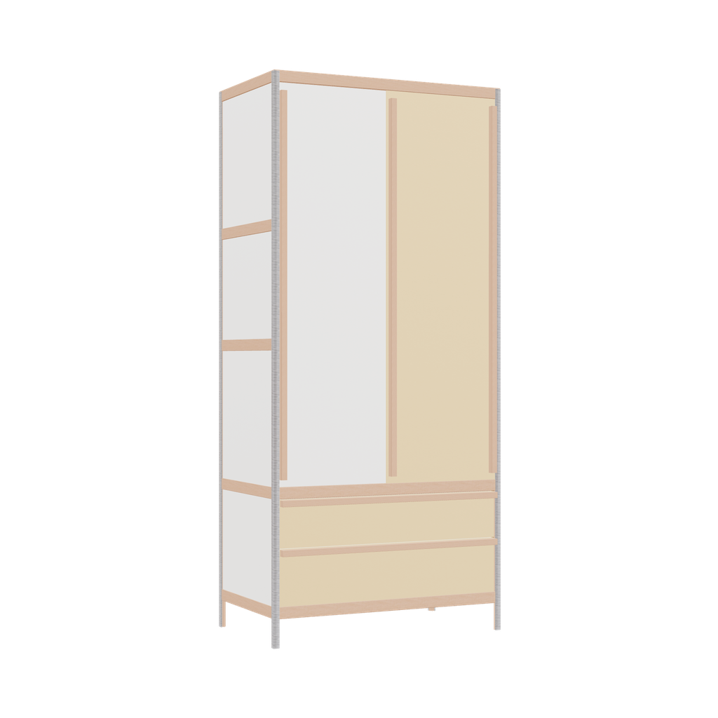Wardrobe (198x90x52 cm)