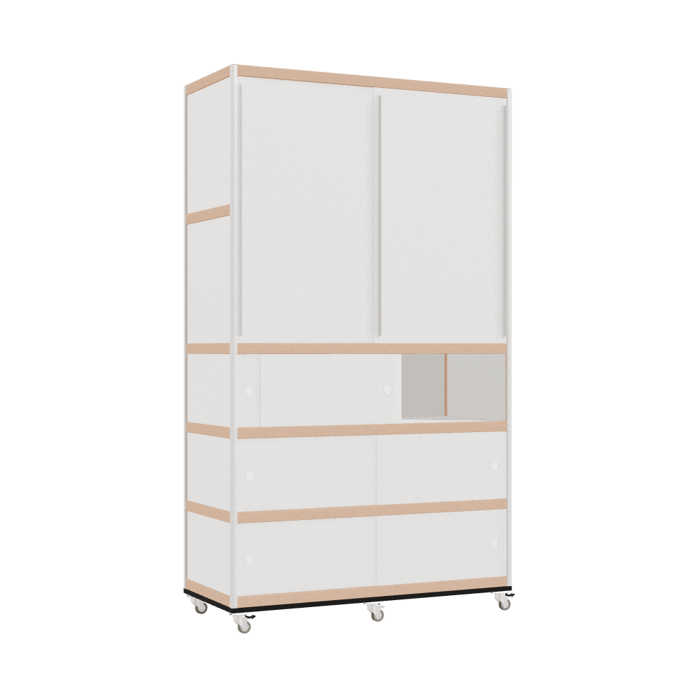 Kleerkast (208x120x52 cm)