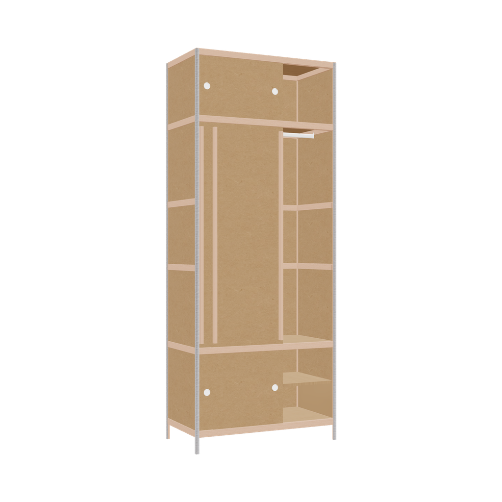 Kleerkast (249x100x52 cm)