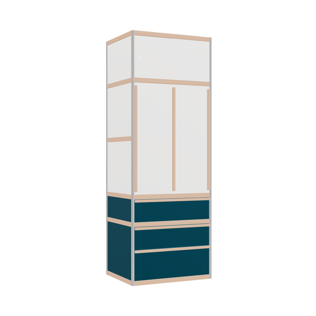 Kleerkast (222x80x62 cm)