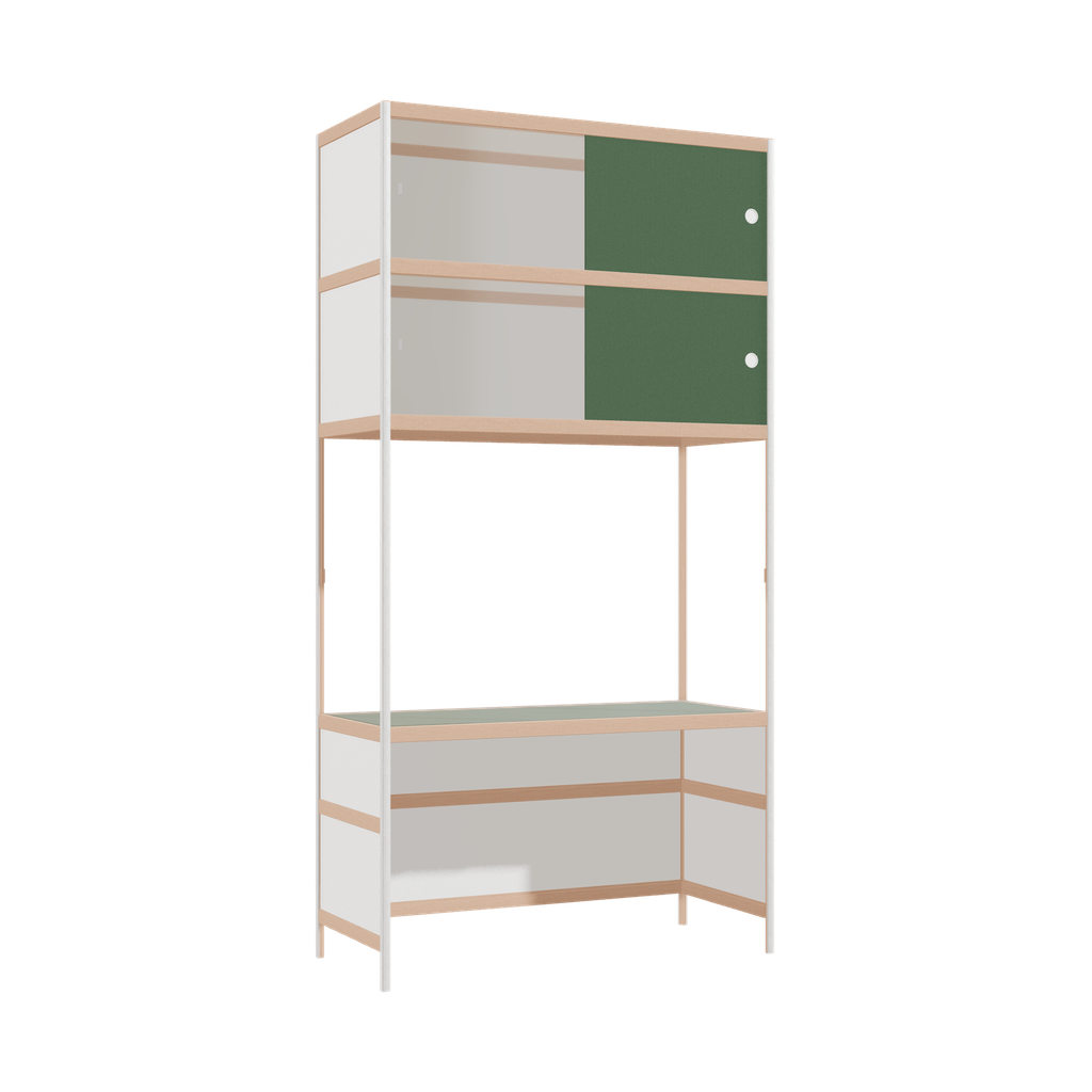 Geïntegreerd bureau (233x120x52 cm)