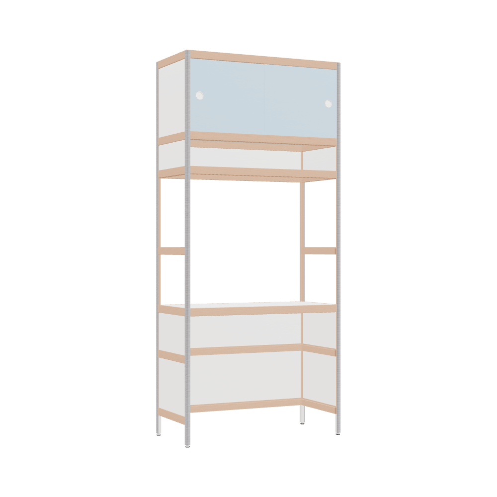Geïntegreerd bureau (200.5x90x42 cm)