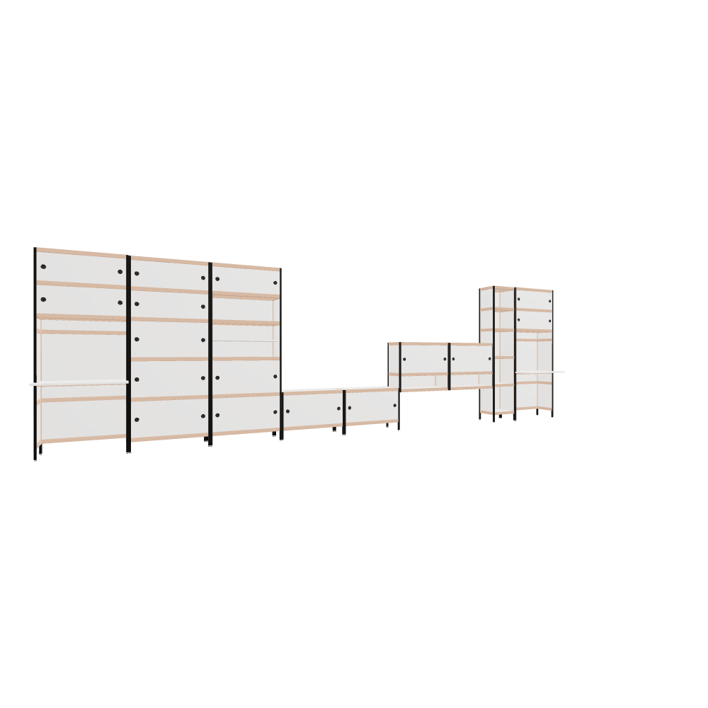 Meubles (200.5x682x53.6 cm)