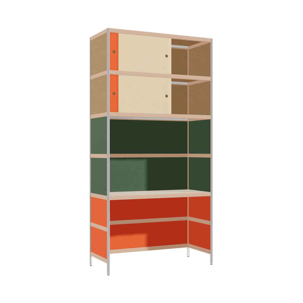 Integrated desk (241x120x52 cm)
