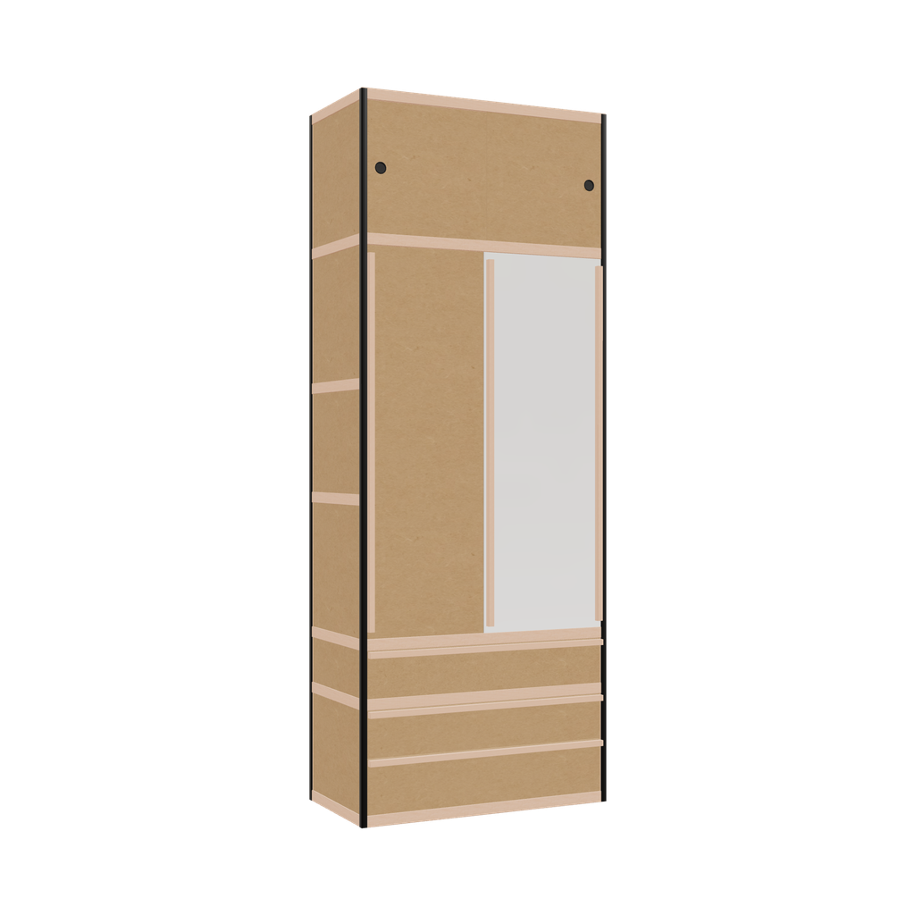 Kleerkast (260x100x52 cm)