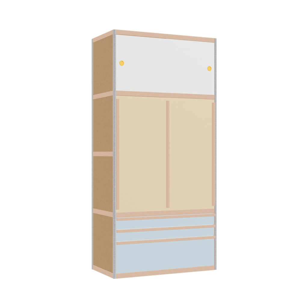 Kleerkast (208x100x52 cm)
