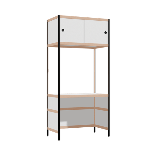 [400398131] Bureau intégré (193x90x52 cm)