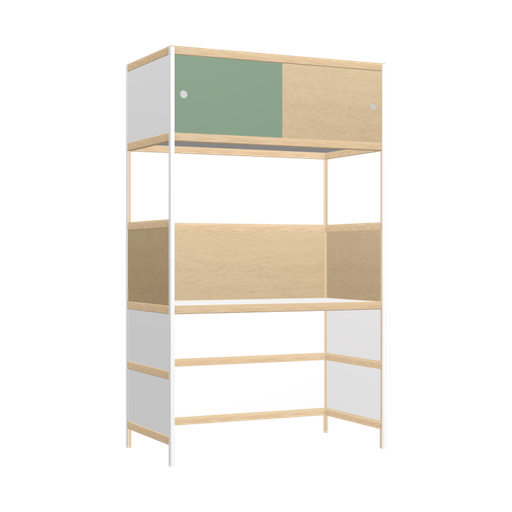 [400398427] Bureau intégré (199x120x62 cm)