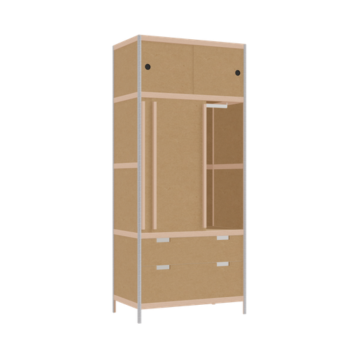 [400127061] Kleerkast (208x90x52 cm)