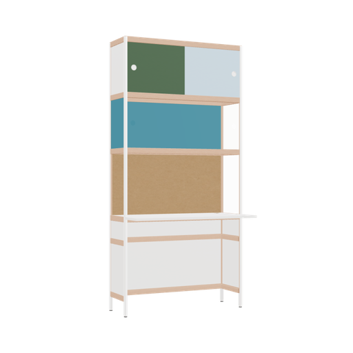 [400526463] Cantilevered desk (206.5x100x53.6 cm)