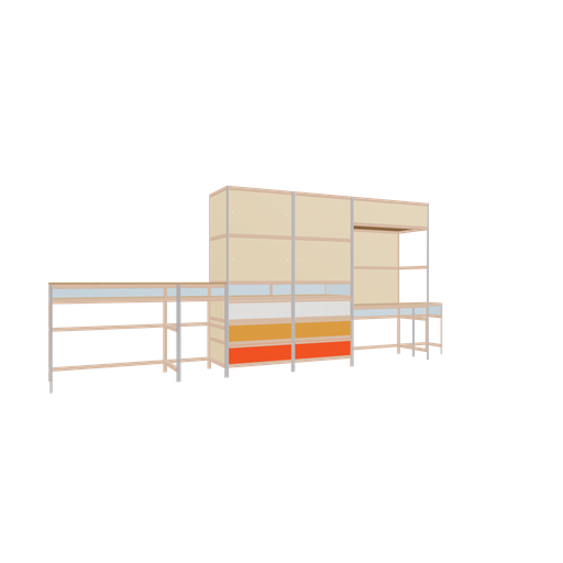 [f162979] Furniture (205.5x504x62 cm)