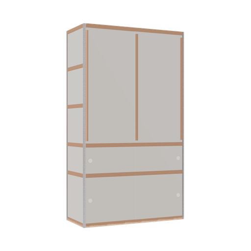 [400527317] Kleerkast (209x120x52 cm)