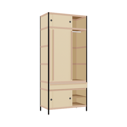 [400527516] Kleerkast (227.5x100x52 cm)