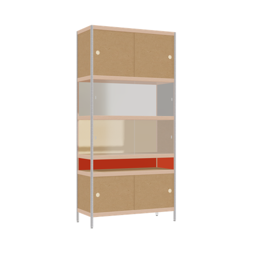 [400528610] Display cabinet (206.5x100x42 cm)