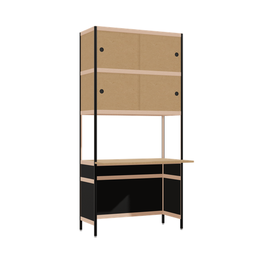 [400529748] Bureau débordant (206.5x100x63.6 cm)