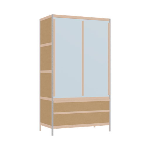 [400530008] Kleerkast (178x100x52 cm)