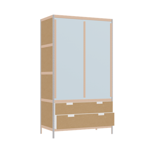 [400530010] Wardrobe (178x100x52 cm)