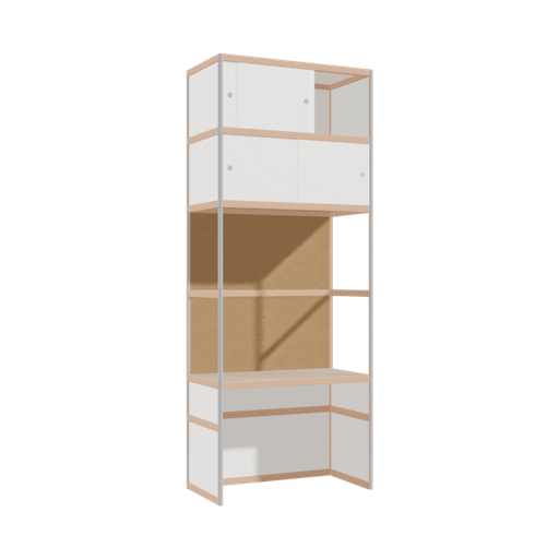 [400530124] Geïntegreerd bureau (253x100x52 cm)