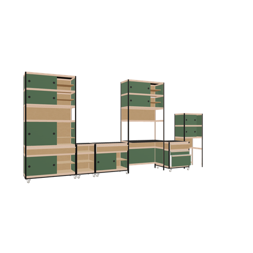 [f164440] Meubles (218.5x446x63.6 cm)