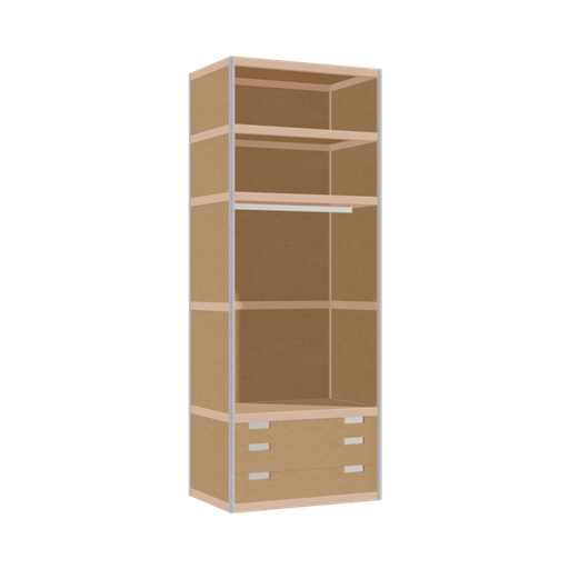 [400531149] Kleerkast (209x80x52 cm)