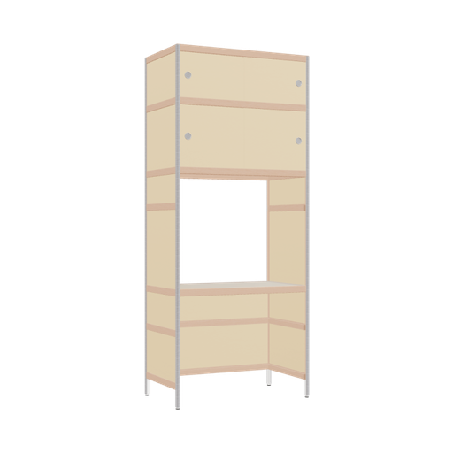 [400531302] Bureau intégré (214x90x52 cm)