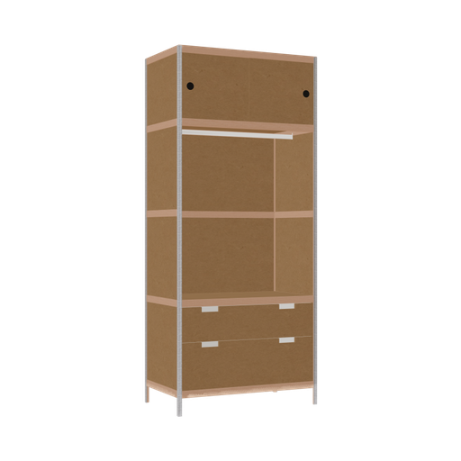 [400531755] Kleerkast (208x90x52 cm)