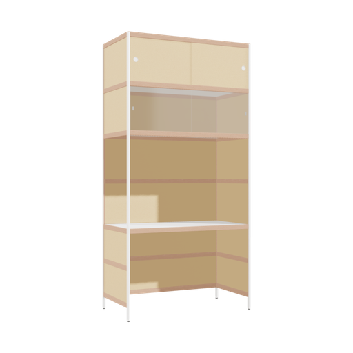 [400533343] Bureau intégré (241x120x62 cm)